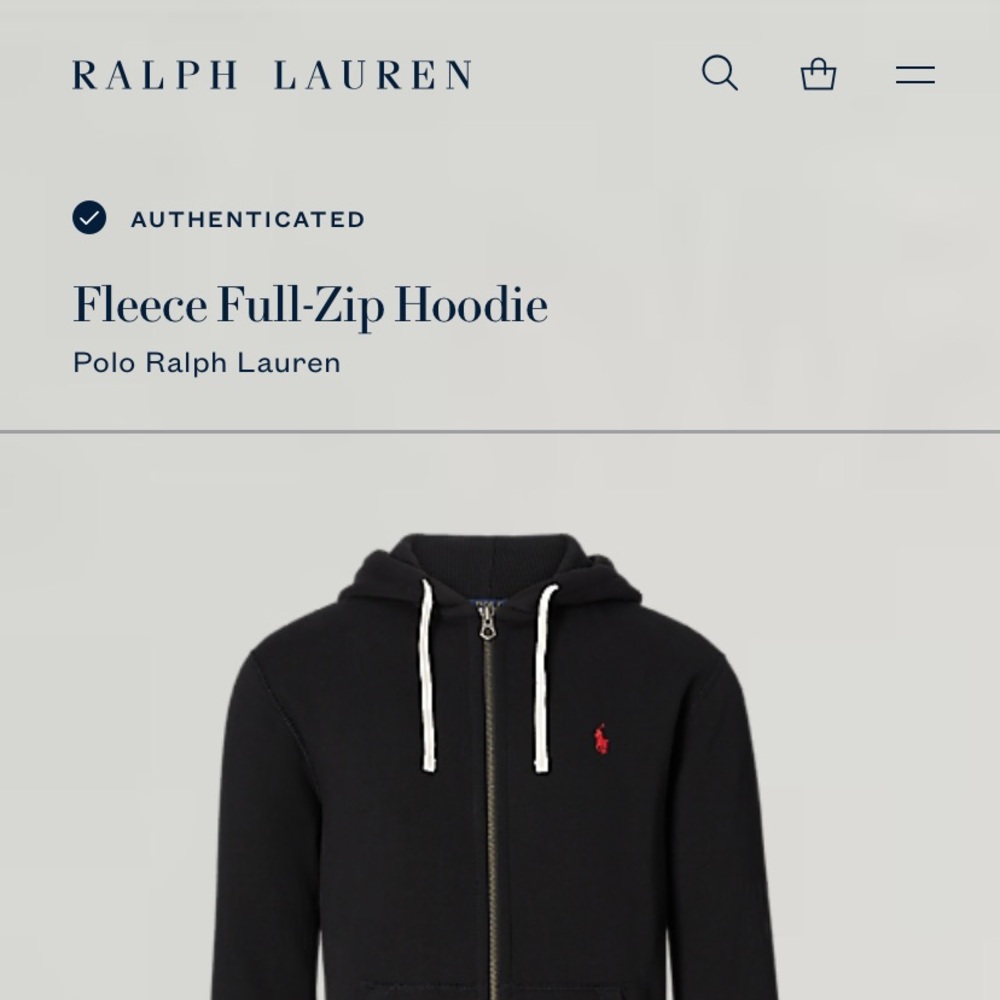 Polo Ralph Lauren full zip hoodie